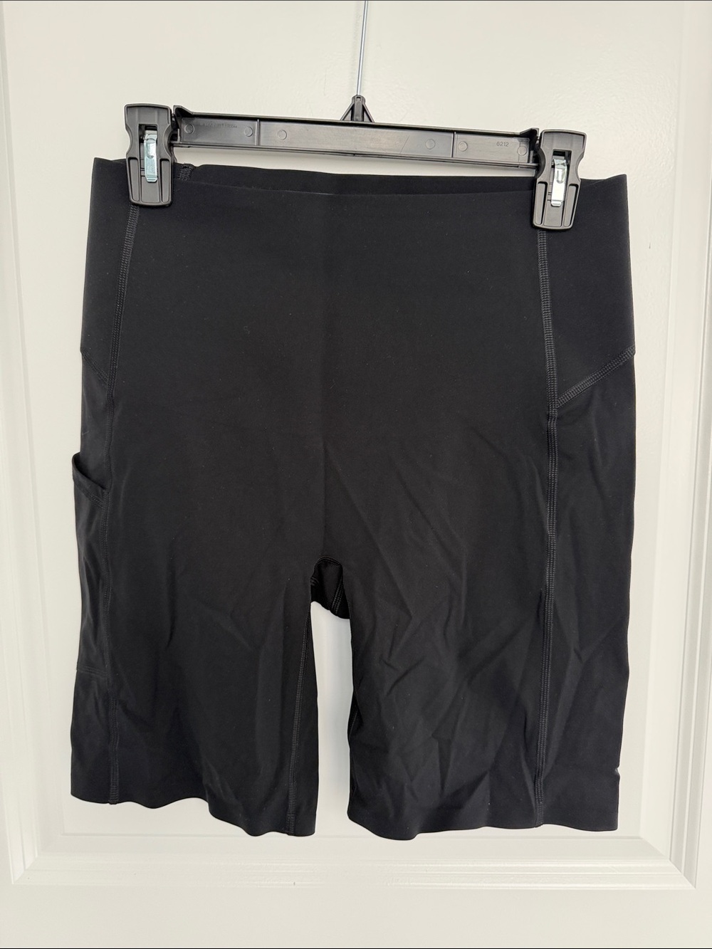 SPANX Black High-Waist Bike Shorts with Side Pockets